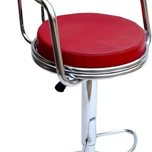 Modern Salon Cutting Chair with Chrome Finish | Adjustable Hydraulic Styling Chair